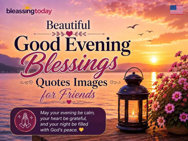 Beautiful Good Evening Blessings Quotes Images for Friends