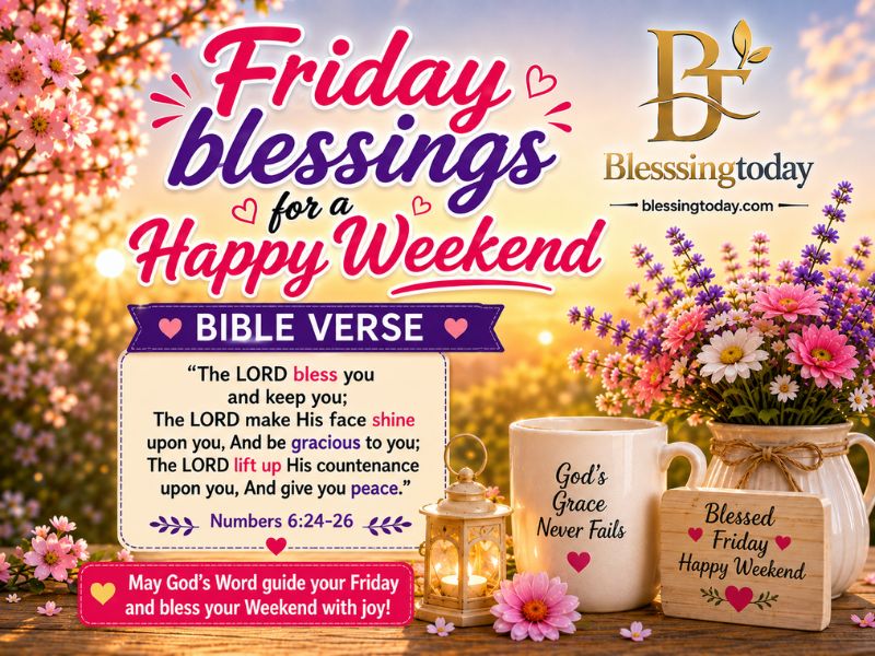 Friday blessings for a happy weekend bible verse