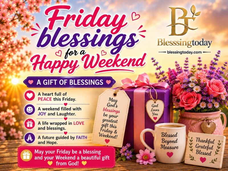 Friday blessings for a happy weekend gift