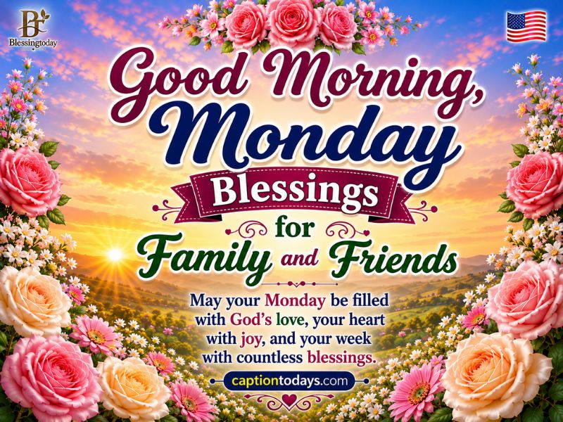 Good Morning, Monday Blessings for Family and Friends