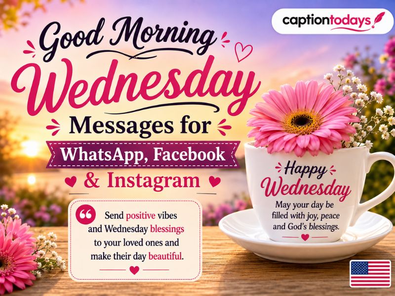 Good Morning Wednesday Messages for WhatsApp, Facebook & Instagram