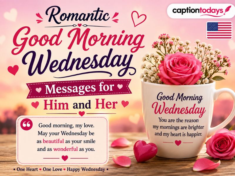 Romantic Good Morning Wednesday Messages for Him and Her
