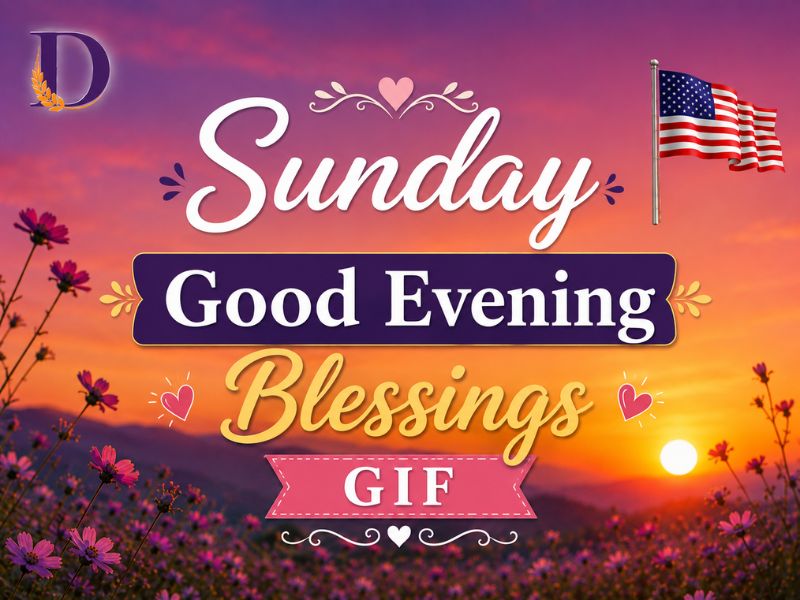 Sunday Good Evening Blessings GIF