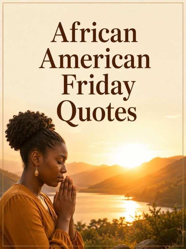 350+ African American Spiritual Friday Blessings & Prayers
African American Spiritual Friday Blessings are short, faith-filled prayers and messages shared to close the week with gratitude, peace, and hope. They draw on Black church tradition, Scripture, and family love.
Send them as texts, images, or GIFs on Friday morning to encourage loved ones and bring calm to your own weekend.
African American Friday Blessings Images And Quotes
African American Spiritual Friday Blessings look best with a soft sunrise image and one short line of prayer.
Pair a church steeple photo with this line: "Friday is here, and grace showed up first."
Post a coffee cup and Bible image. Add: "Start slow. God already went ahead of you."
Choose warm gold colors for your image. They match a hopeful Friday mood.
Share a family table photo with: "Bless this home and everyone who eats here."
Try an image of open hands with African American Spiritual Friday Blessings written in clear, bold text.
Add this quote to a sunset picture: "You made it through the week. Now rest in His care."
A praying hands photo needs only five words: "Thank You, Lord, for this week."
Use a quiet garden image with: "Peace grows where faith is planted."
Put this on a morning sky photo: "New mercy, new strength, new Friday."
Send African American Spiritual Friday Blessings with a family photo to remind loved ones they are not alone.
Try a choir robe photo with: "Your praise is louder than your worries."
A simple quote works best: "Friday is a gift. Open it slowly."
Share an image of a porch swing with: "Sit down. Breathe. God has the rest."
Add a Bible page image with one highlighted line and one sentence of thanks.
Use African American Spiritual Friday Blessings on a Facebook cover photo to greet friends every weekend.
Pick clear fonts. Big letters are easy to read on a small phone screen.
Try this line on a river image: "Let go of the week. Let God carry it."
Add a smiling photo of your mother or grandmother with: "Her prayers still cover me."
Post a blue sky image with: "Today, I choose peace over pressure."
African American Spiritual Friday Blessings feel warmer when you tag the person you are praying for.
Use a candle image with: "Light one small prayer for someone you love."
Share a Sunday-best hat image with: "Dress your spirit in gratitude this Friday."
Use quilt-pattern backgrounds to honor family heritage and patient faith.
Add a simple woven border to your blessing image. Keep it respectful and clean.
Try a photo of a cross at dawn with African American Spiritual Friday Blessings in the caption.
Write this on a rainy window photo: "Even storms answer to God."
Post a Friday-night dinner plate with: "Thank You for food, family, and rest."
Use a tall tree image with: "Deep roots, strong faith, free spirit."
Add your own short prayer to any image. Personal words feel real.
African American Spiritual Friday Blessings images work well in family group chats on Friday morning.
Share a photo of a handwritten note with: "Someone prayed for you today. It was me."
Use a starry night photo with: "Rest well. Heaven keeps watch."
Keep images clean. One photo and one line beat a crowded design.
Save your favorite blessing images in a folder so you can share them fast each week.
African American Friday Blessings GIF
African American Spiritual Friday Blessings GIFs work best when the loop is slow and the text is short.
Choose a GIF of soft golden light. Add: "Friday blessings, poured out."
Try a praying hands loop with the words: "Covered again."
A glowing cross GIF can carry one line: "Peace be with you."
Use a rising sunrise GIF for a morning message: "Rise and give thanks."
Send African American Spiritual Friday Blessings as a GIF when a long text feels too heavy.
Try a dancing joy GIF with: "Friday came, and grace came with it."
Pick a gentle bird GIF with: "Fly light this weekend."
Add a floating hearts GIF for family chats. Write: "Loved and prayed for."
Use a steaming coffee GIF with: "Sip slow. Pray slow."
Keep every GIF under five seconds. Short loops load faster on phones.
Send a church bell GIF with: "Joy is ringing today."
Use a sparkling water GIF with: "Let peace flow through you."
Try a candle flicker GIF with: "Still small light, still enough."
African American Spiritual Friday Blessings GIFs make a tiny gift for coworkers on a busy day.
Choose a rain-turns-to-sunshine GIF with: "Your storm is passing."
Add a falling petals GIF and write: "Blessings are landing on you."
Send a clapping hands GIF to celebrate a friend who finished a hard week.
Use a sunrise GIF with: "Mercy is new every morning."
Try a heartbeat line GIF with: "God is closer than your next breath."
African American Spiritual Friday Blessings feel personal when you add the receiver's name to the GIF.
Post a butterfly GIF with: "Change is coming, and it is good."
Use a cozy blanket GIF with: "Rest is holy too."
Send a shining star GIF to a friend who needs hope tonight.
Choose a sunflower GIF with: "Turn your face to the light."
African American Spiritual Friday Blessings GIFs are simple to share on WhatsApp, Facebook, and text.
Try an open Bible GIF with: "His word is my Friday."
Add a gentle wave GIF with: "Let God wash the week away."
Use a hug GIF for grieving family members. Write: "Held in prayer today."
Pick a smiling sunrise GIF for teens with: "Your future is bright."
African American Spiritual Friday Blessings GIFs should feel warm, kind, and respectful.
Avoid flashing lights. Choose calm, slow motion for easy viewing.
Send a thank-you GIF to your pastor or choir leader after a good week.
Match the GIF mood to the message. Calm words need calm motion.
Save a few favorite GIFs on your phone for quick Friday greetings.
Happy Friday Black Woman Images And Quotes
Happy Friday to the Black woman who carried much and still showed up with grace.
African American Spiritual Friday Blessings for women should honor strength, rest, and joy together.
Sister, your prayers are not small. Heaven hears every one.
Post a photo of a woman in prayer with: "She rose, she prayed, she thrived."
Queen, put down the weight today. Friday is for rest.
You are strong. You are also allowed to be tired and cared for.
Share an image of a woman in a church hat with: "Crowned in faith, dressed in grace."
Happy Friday to the mothers who prayed us through every hard season.
To the woman working two jobs and still praising: God sees your effort.
African American Spiritual Friday Blessings lift a woman's spirit when the week felt long.
Use a bright yellow background for your image. Yellow feels like joy.
May your Friday feel soft, safe, and full of good laughter.
Your voice matters. Speak it with kindness and courage today.
Post a warm smile photo with: "Beautiful exactly as God made you."
Happy Friday to the grandmothers whose wisdom still lights up our homes.
Sister, your peace is worth protecting. Say no without guilt today.
Share this line with a friend: "I am proud of how you kept going."
African American Spiritual Friday Blessings remind every woman that her worth is not earned by work.
Add a soft floral border to your image. It suits a gentle Friday message.
To the woman starting over: this Friday is a fresh page.
May your table be full and your heart be lighter tonight.
Send a photo of two friends laughing with: "Sisterhood is a blessing."
Happy Friday to the nurse, teacher, and cashier who served others all week.
You do not have to hold it all together. God holds you.
Try this line: "Her faith is quiet, but heaven hears it loud."
African American Spiritual Friday Blessings can be a small hug you send to a tired friend.
Choose images with real, smiling women. Real joy connects best.
Whisper this tonight: "I did enough. I am enough."
May every seed you planted this week grow in due time.
Happy Friday to the woman building a business with prayer and patience.
African American Spiritual Friday Blessings for women can end with one clear prayer for rest.
Sister, celebrate small wins. They are still wins.
Post a tea and journal image with: "Tonight, I rest."
Wear your joy out loud this weekend. You earned it.
Tag a woman who prays for others. Bless her back today.
African American Friday Quotes
Friday is proof that you kept going.
Our ancestors prayed for days like this one. Enjoy it.
African American Spiritual Friday Blessings turn a plain day into a holy pause.
Faith walks with us from Monday to Friday.
Community is the porch where we rest together.
We come from people who sang through hard times. We can hold our peace too.
Gratitude on Friday is a family habit worth keeping.
Do not rush past today. It is a gift.
Friday tastes better when shared with people you love.
Rest is not lazy. It is part of the plan.
African American Spiritual Friday Blessings connect today's prayers to yesterday's courage.
The church taught us to sing our way to hope.
A kind word on Friday can carry a person through the weekend.
Legacy is built in small, faithful days.
Let joy be your protest and your prayer.
Break bread, share laughter, and tell the old stories again.
Every Friday is a chance to say thank you out loud.
You are a living answer to someone's old prayer.
African American Spiritual Friday Blessings remind us that hope is a family inheritance.
Hard weeks do not have the final word.
Friday is for gratitude, good music, and good company.
Lean on your people. They are part of your blessing.
Faith and rhythm go together. Let your soul move to it.
Walk into the weekend with your head up and your heart open.
What you plant in prayer, you harvest in peace.
Teach the young ones to give thanks. It will follow them for life.
African American Spiritual Friday Blessings are best when you share them out loud with someone.
Slow down. The Lord is not in a hurry, and neither are you.
Friday is a small Sabbath for a tired soul.
May your home be full of songs and low on stress.
Honor the elders who showed you how to pray.
Your story is still being written. Write it with faith.
Let go of what you cannot fix. Trust the One who can.
Good things grow in grateful hearts.
Say it plain: "Thank You, Lord. We made it."
Black Woman Friday Quotes
She is calm on the outside because she prayed on the inside.
Black woman, you are worthy of rest and honored for your work.
African American Spiritual Friday Blessings remind her that she is deeply loved.
She turns hard days into wisdom and wisdom into light.
Let your Friday be gentle. You have been strong enough.
A woman of faith carries hope even when the room is loud.
Your grace is not weakness. It is power with good manners.
She rises, she builds, she blesses, and she rests.
Friday belongs to the woman who kept the family going.
Your ancestors' strength lives in your steady steps.
African American Spiritual Friday Blessings encourage her to choose joy without guilt.
Say it with me: "I am chosen, capable, and cared for."
A Black woman's prayer can move mountains and mend homes.
Your laughter is medicine for the people around you.
She does not need to earn her rest. It is already hers.
Walk into the weekend like the royalty you are.
She is soft and strong at the same time.
May God guard your heart as carefully as you guard others.
African American Spiritual Friday Blessings can remind her to breathe and pray before she plans.
Your beauty is more than how you look. It is your light.
She keeps her faith when the news is heavy.
Speak kindly to yourself today. You are still growing.
Every dream she holds is a seed of God's promise.
Sister, your circle can be your calm. Call one friend today.
She dresses in courage and wears a smile on top.
Your presence changes the room. Thank you for showing up.
African American Spiritual Friday Blessings tell her she was never alone this week.
Healing takes time. Give yourself all the time you need.
She prays big prayers and takes small steps.
Your worth is settled. No weekday can change it.
May Friday bring you laughter, music, and long naps.
Behind every strong woman is a God who gave her strength.
You are the answer to someone's prayer today.
Rest now. Tomorrow will meet you with mercy.
Blessed is the woman who trusts her God and her own voice.
African American Friday Blessings
May your Friday open with peace and close with joy.
African American Spiritual Friday Blessings begin with thanks for the week that has passed.
May every worry you carry today be lighter by evening.
May your family gather safely and laugh easily this weekend.
May God bless your work and bless your rest.
May the ones you love feel your prayers today.
May doors open that no person can shut.
African American Friday blessings can be short, sweet, and full of love.
May your home be filled with kindness and steady faith.
May your car, your road, and your travel be safe.
May you forgive what needs forgiving and keep what needs keeping.
May this Friday bring the good news you have waited for.
May your health be strong and your spirit be light.
May your bills be paid and your peace be steady.
African American Spiritual Friday Blessings are a way to speak good things over the people we love.
May you feel God near when the room is quiet.
May your children walk in wisdom and wonder.
May new friends and old friends both find you.
May the church you love keep its doors and hearts open.
May old quarrels soften and new bridges stand.
May tonight's supper be warm and your company be kind.
May the elders in your life feel honored and cared for.
African American Spiritual Friday Blessings can be said at the dinner table before the meal.
May your tired hands be strengthened and your tired mind be still.
May every small kindness you gave return to you.
May you sleep deeply and wake up grateful tomorrow.
May your dreams feel possible again.
May the music you love lift your mood this evening.
May the community around you stay safe and strong.
African American Spiritual Friday Blessings are strongest when they come from a sincere heart.
May you find courage to start what you have delayed.
May God bless the hands that cooked, cleaned, taught, and built this week.
May your weekend be slow enough to notice the good.
May you feel the arms of heaven around you tonight.
Go in peace, and may this blessing follow you home.
African American Spiritual Friday Blessings Quotes
African American Spiritual Friday Blessings quotes connect faith, family, and freedom in one short line.
"Lord, thank You for carrying me when I could not carry myself."
African American Spiritual Friday Blessings quotes are made to be read slowly and shared warmly.
"Grace met me on Monday and never left my side."
"My faith is older than my worries."
African American Spiritual Friday Blessings quote: "I made it, and God made a way."
"Every song my elders sang still teaches me to trust."
"Friday is a holy exhale."
African American Spiritual Friday Blessings quotes can be used as captions, cards, or text messages.
"I will not be shaken. I am held."
"Let the same God who opened Monday close Friday with peace."
African American Spiritual Friday Blessings quotes bring old faith into a new week.
"Praise is my armor and prayer is my home."
"The week bent me, but it did not break me."
African American Spiritual Friday Blessings quote for peace: "Be still, and let heaven speak."
"I carry a legacy of hope in my bones."
"Thank You for another chapter, Lord."
African American Spiritual Friday Blessings quotes are gentle reminders that you are not alone.
"Where I was weary, You were near."
"My cup is full, and my heart is grateful."
"Faith does not remove storms. It teaches you to sing inside them."
African American Spiritual Friday Blessings quotes give a tired heart a place to land.
"Freedom begins in a heart that trusts God."
"Today I lay my burdens at Your feet."
African American Spiritual Friday Blessings quotes work well before a Friday night service or prayer call.
"I am blessed to be a blessing."
"My ancestors hoped. I hope too."
"The Lord will finish what He started in me."
African American Spiritual Friday Blessings quotes can be read aloud with your family.
"Let every Friday be a small testimony."
"I rest in what God has already done."
African American Spiritual Friday Blessings quotes turn quick scrolling into a quiet prayer moment.
"The end of the week is the start of thanks."
"Here I stand, grateful, held, and free."
"May all who read these words feel peace."
African American Spiritual Friday Blessings Images And Quotes
African American Spiritual Friday Blessings images and quotes are easy to make on a free design app.
Pair a cross silhouette with: "By His grace, I made it."
Use an open field at dawn with: "Freedom sings in a grateful heart."
African American Spiritual Friday Blessings images look strong in deep purple and gold.
Try a church window image with: "Light pours through faithful people."
Add a praying elder photo with: "Their knees bent so our backs could straighten."
African American Spiritual Friday Blessings images can nod to the spirituals sung by enslaved ancestors.
Put a candle photo with: "Prayer is a light that never runs out."
Show a dove image with: "Peace has wings this Friday."
African American Spiritual Friday Blessings images glow with warm sunrise shades of orange and pink.
Use a mountain photo with: "Speak to your mountain. Then walk on."
Add a Bible and coffee image with: "Word first, world later."
African American Spiritual Friday Blessings images can be saved and forwarded to friends who need hope.
Write on a river photo: "Let grace wash over the week."
Choose real photos over stock when you can. Real faces feel warmer.
Use a hymnal picture with: "Sing it once more. It still works."
African American Spiritual Friday Blessings images can show a family walking home from church.
Add a lamp image with: "God's word lights the next step."
Use a sunset with: "This week is finished. God is not."
African American Spiritual Friday Blessings images need a clear, readable font.
Post a photo of hands joined in a circle with: "We pray better together."
Use a bridge image with: "God carried me across."
Add a wheat field image with: "Harvest is coming. Keep believing."
African American Spiritual Friday Blessings images should credit the photographer when possible.
Show a dawn road image with: "Walk on. He walks with you."
Try a family photo with: "In this house, we serve the Lord."
Use black and white photos of elders with warm gold text for a heritage feel.
African American Spiritual Friday Blessings images can end with a small "Amen" in the corner.
Show a peaceful lake with: "Stillness is also a prayer."
Add a shining door image with: "Favor is opening doors for you."
African American Spiritual Friday Blessings images suit Pinterest pins and WhatsApp status updates.
Choose a photo of your local church for a personal touch.
Write "You are covered" over a quilt photo, a nod to the care of family.
African American Spiritual Friday Blessings images can be printed and hung near the front door.
Keep the message short. One idea per image is enough.
African American Spiritual Friday Blessings GIF
African American Spiritual Friday Blessings GIFs bring gentle movement to a simple prayer.
Use a glowing cross GIF with: "Peace to your house."
Try a dove GIF flying across a sunset sky with: "Peace is on the way."
African American Spiritual Friday Blessings GIFs can carry a hopeful line inspired by the spirituals.
Pick a praying hands GIF with soft gold sparkles and the words "Amen, Friday."
Send a candle GIF with: "Praying for you tonight."
Use a moving wheat field GIF with: "The harvest is near."
Try an open Bible GIF with page-turn motion and the words "Read, rest, rejoice."
African American Spiritual Friday Blessings GIFs feel special when the loop matches the mood of the words.
Choose a choir GIF with: "Sing it out, Friday."
Show a sunrise GIF with: "His mercy is new."
Add a gently falling star GIF with: "Make a prayer and let it go."
African American Spiritual Friday Blessings GIFs should stay simple. Too much motion hides the message.
Send a hug GIF with: "Wrapped in prayer."
Use a bridge GIF with: "You are crossing over."
Try a butterfly GIF with: "Grace is changing you."
African American Spiritual Friday Blessings GIFs can brighten church group chats and prayer lines.
Show a slow ocean wave GIF with: "His love is deeper than the week."
Add a warm-light window GIF with: "Come home to rest."
Use a heart-and-cross GIF for a friend in a hard season.
African American Spiritual Friday Blessings GIFs should always come with kind, sincere words.
Send a heaven-bound thumbs-up GIF with: "Thank You, Lord."
Try a rainbow GIF with: "Promises keep their color."
Choose a gentle clapping GIF with: "Praise break time."
African American Spiritual Friday Blessings GIFs are easy to save from the GIF keyboard on your phone.
Use a growing plant GIF with: "Keep growing in grace."
Add a mountain sunrise GIF with: "The climb is worth it."
African American Spiritual Friday Blessings GIFs help long-distance families feel close.
Send a peaceful lake GIF with: "Be still."
Try a lantern GIF with: "Carry light into the weekend."
Add a slow snowfall GIF for winter Fridays with: "Quiet blessings falling."
African American Spiritual Friday Blessings GIFs pair best with one Bible verse reference.
Test the GIF before sending. Make sure it loads and looks clear.
African American Spiritual Friday Blessings Bible Verses
Strength For A Long Week
Psalm 118:24 God made this day, so rejoice in it. It is a favorite pick for African American Spiritual Friday Blessings.
Philippians 4:13 Christ gives you strength for every task.
Isaiah 40:31 Those who wait on the Lord get new strength.
Joshua 1:9 Be brave. God is with you everywhere. Add it to African American Spiritual Friday Blessings for a friend starting something new.
Nehemiah 8:10 The joy of the Lord makes you strong.
Psalm 46:1 God is a refuge and a quick help in trouble.
Isaiah 41:10 Do not fear. God holds you up.
Psalm 28:7 The Lord is your strength and shield. Use it in African American Spiritual Friday Blessings for hard workweeks.
Deuteronomy 31:6 God will not leave you or forsake you.
2 Corinthians 12:9 His grace is enough when you feel weak.
Psalm 27:1 The Lord is your light, so fear has no place.
Exodus 15:2 The Lord is your strength and your song.
Peace For A Weary Heart
John 14:27 Jesus leaves His peace with you. African American Spiritual Friday Blessings can begin with this promise.
Philippians 4:6-7 Pray about everything, and God's peace will guard your heart.
Psalm 29:11 The Lord blesses His people with peace.
Isaiah 26:3 God keeps in perfect peace the mind that trusts Him.
Psalm 23:1 The Lord is your shepherd, so you lack nothing. Pair it with African American Spiritual Friday Blessings for elders.
Numbers 6:24-26 The Lord bless you and keep you. It makes a fine closing line.
Matthew 11:28 Come to Jesus, all who are weary, and find rest.
Psalm 4:8 You can lie down and sleep in peace.
Colossians 3:15 Let Christ's peace rule your heart.
Psalm 121:1-2 Your help comes from the Lord who made heaven and earth.
Proverbs 3:5-6 Trust the Lord fully, and He will guide your path.
Gratitude And Hope For The Weekend
Jeremiah 29:11 God has plans for your welfare and your hope. It fits African American Spiritual Friday Blessings for graduates and job seekers.
Lamentations 3:22-23 His mercies are new every morning.
Psalm 107:1 Give thanks to the Lord. He is good, and His love lasts.
Romans 8:28 God works all things for good for those who love Him.
Psalm 30:5 Weeping may last a night, but joy comes in the morning. Use it in African American Spiritual Friday Blessings for grieving friends.
1 Thessalonians 5:18 Give thanks in every situation.
Romans 15:13 May the God of hope fill you with joy and peace.
Psalm 34:8 Taste and see that the Lord is good.
James 1:17 Every good gift comes from above. Read it in African American Spiritual Friday Blessings at the dinner table.
Psalm 100:4 Enter His gates with thanks and His courts with praise.
Ephesians 3:20 God can do more than we ask or imagine.
Psalm 136:1 Give thanks to the Lord. His love endures forever.
FAQs
What are African American Spiritual Friday Blessings?
African American Spiritual Friday Blessings are faith-based prayers, quotes, and messages shared at the end of the week. They grow from Black church tradition and Scripture. The Library of Congress describes spirituals as religious folk songs tied to enslaved Africans in the American South, and many blessings carry that same hope.
Why do people share Friday blessings?
People share them to give thanks, offer comfort, and encourage others before the weekend. A short blessing can lift a tired friend. It also helps the sender pause and reflect.
What is the best time to send a Friday blessing?
Friday morning is the most popular time. A morning message sets a hopeful tone for the day. You can also send one in the evening as a prayer for rest.
Which Bible verses are popular for Friday blessings?
Psalm 118:24, Philippians 4:13, Jeremiah 29:11, and Lamentations 3:22-23 are common choices. They speak about gratitude, strength, hope, and daily mercy.
Can I share Friday blessing images and GIFs on social media?
Yes. Share them on Facebook, Instagram, Pinterest, or WhatsApp. Use your own photos or free-to-use images, keep the text short, and add a kind personal note.
How can I write my own Friday blessing?
Start with one thing you are thankful for. Add one hope for the reader. End with a short prayer or a Bible verse. Keep it simple and sincere.
Conclusion
African American Spiritual Friday Blessings offer a simple way to end the week with thanks, peace, and hope.
You now have 350+ blessings, quotes, images, GIF ideas, and Bible verses to use anywhere. Pick one today, send it to someone you love, and share the light.
350+ African American Spiritual Friday Blessings & Prayers
African American Spiritual Friday Blessings are short, faith-filled prayers and messages shared to close the week with gratitude, peace, and hope. They draw on Black church tradition, Scripture, and family love.
Send them as texts, images, or GIFs on Friday morning to encourage loved ones and bring calm to your own weekend.
African American Friday Blessings Images And Quotes
African American Spiritual Friday Blessings look best with a soft sunrise image and one short line of prayer.
Pair a church steeple photo with this line: "Friday is here, and grace showed up first."
Post a coffee cup and Bible image. Add: "Start slow. God already went ahead of you."
Choose warm gold colors for your image. They match a hopeful Friday mood.
Share a family table photo with: "Bless this home and everyone who eats here."
Try an image of open hands with African American Spiritual Friday Blessings written in clear, bold text.
Add this quote to a sunset picture: "You made it through the week. Now rest in His care."
A praying hands photo needs only five words: "Thank You, Lord, for this week."
Use a quiet garden image with: "Peace grows where faith is planted."
Put this on a morning sky photo: "New mercy, new strength, new Friday."
Send African American Spiritual Friday Blessings with a family photo to remind loved ones they are not alone.
Try a choir robe photo with: "Your praise is louder than your worries."
A simple quote works best: "Friday is a gift. Open it slowly."
Share an image of a porch swing with: "Sit down. Breathe. God has the rest."
Add a Bible page image with one highlighted line and one sentence of thanks.
Use African American Spiritual Friday Blessings on a Facebook cover photo to greet friends every weekend.
Pick clear fonts. Big letters are easy to read on a small phone screen.
Try this line on a river image: "Let go of the week. Let God carry it."
Add a smiling photo of your mother or grandmother with: "Her prayers still cover me."
Post a blue sky image with: "Today, I choose peace over pressure."
African American Spiritual Friday Blessings feel warmer when you tag the person you are praying for.
Use a candle image with: "Light one small prayer for someone you love."
Share a Sunday-best hat image with: "Dress your spirit in gratitude this Friday."
Use quilt-pattern backgrounds to honor family heritage and patient faith.
Add a simple woven border to your blessing image. Keep it respectful and clean.
Try a photo of a cross at dawn with African American Spiritual Friday Blessings in the caption.
Write this on a rainy window photo: "Even storms answer to God."
Post a Friday-night dinner plate with: "Thank You for food, family, and rest."
Use a tall tree image with: "Deep roots, strong faith, free spirit."
Add your own short prayer to any image. Personal words feel real.
African American Spiritual Friday Blessings images work well in family group chats on Friday morning.
Share a photo of a handwritten note with: "Someone prayed for you today. It was me."
Use a starry night photo with: "Rest well. Heaven keeps watch."
Keep images clean. One photo and one line beat a crowded design.
Save your favorite blessing images in a folder so you can share them fast each week.
African American Friday Blessings GIF
African American Spiritual Friday Blessings GIFs work best when the loop is slow and the text is short.
Choose a GIF of soft golden light. Add: "Friday blessings, poured out."
Try a praying hands loop with the words: "Covered again."
A glowing cross GIF can carry one line: "Peace be with you."
Use a rising sunrise GIF for a morning message: "Rise and give thanks."
Send African American Spiritual Friday Blessings as a GIF when a long text feels too heavy.
Try a dancing joy GIF with: "Friday came, and grace came with it."
Pick a gentle bird GIF with: "Fly light this weekend."
Add a floating hearts GIF for family chats. Write: "Loved and prayed for."
Use a steaming coffee GIF with: "Sip slow. Pray slow."
Keep every GIF under five seconds. Short loops load faster on phones.
Send a church bell GIF with: "Joy is ringing today."
Use a sparkling water GIF with: "Let peace flow through you."
Try a candle flicker GIF with: "Still small light, still enough."
African American Spiritual Friday Blessings GIFs make a tiny gift for coworkers on a busy day.
Choose a rain-turns-to-sunshine GIF with: "Your storm is passing."
Add a falling petals GIF and write: "Blessings are landing on you."
Send a clapping hands GIF to celebrate a friend who finished a hard week.
Use a sunrise GIF with: "Mercy is new every morning."
Try a heartbeat line GIF with: "God is closer than your next breath."
African American Spiritual Friday Blessings feel personal when you add the receiver's name to the GIF.
Post a butterfly GIF with: "Change is coming, and it is good."
Use a cozy blanket GIF with: "Rest is holy too."
Send a shining star GIF to a friend who needs hope tonight.
Choose a sunflower GIF with: "Turn your face to the light."
African American Spiritual Friday Blessings GIFs are simple to share on WhatsApp, Facebook, and text.
Try an open Bible GIF with: "His word is my Friday."
Add a gentle wave GIF with: "Let God wash the week away."
Use a hug GIF for grieving family members. Write: "Held in prayer today."
Pick a smiling sunrise GIF for teens with: "Your future is bright."
African American Spiritual Friday Blessings GIFs should feel warm, kind, and respectful.
Avoid flashing lights. Choose calm, slow motion for easy viewing.
Send a thank-you GIF to your pastor or choir leader after a good week.
Match the GIF mood to the message. Calm words need calm motion.
Save a few favorite GIFs on your phone for quick Friday greetings.
Happy Friday Black Woman Images And Quotes
Happy Friday to the Black woman who carried much and still showed up with grace.
African American Spiritual Friday Blessings for women should honor strength, rest, and joy together.
Sister, your prayers are not small. Heaven hears every one.
Post a photo of a woman in prayer with: "She rose, she prayed, she thrived."
Queen, put down the weight today. Friday is for rest.
You are strong. You are also allowed to be tired and cared for.
Share an image of a woman in a church hat with: "Crowned in faith, dressed in grace."
Happy Friday to the mothers who prayed us through every hard season.
To the woman working two jobs and still praising: God sees your effort.
African American Spiritual Friday Blessings lift a woman's spirit when the week felt long.
Use a bright yellow background for your image. Yellow feels like joy.
May your Friday feel soft, safe, and full of good laughter.
Your voice matters. Speak it with kindness and courage today.
Post a warm smile photo with: "Beautiful exactly as God made you."
Happy Friday to the grandmothers whose wisdom still lights up our homes.
Sister, your peace is worth protecting. Say no without guilt today.
Share this line with a friend: "I am proud of how you kept going."
African American Spiritual Friday Blessings remind every woman that her worth is not earned by work.
Add a soft floral border to your image. It suits a gentle Friday message.
To the woman starting over: this Friday is a fresh page.
May your table be full and your heart be lighter tonight.
Send a photo of two friends laughing with: "Sisterhood is a blessing."
Happy Friday to the nurse, teacher, and cashier who served others all week.
You do not have to hold it all together. God holds you.
Try this line: "Her faith is quiet, but heaven hears it loud."
African American Spiritual Friday Blessings can be a small hug you send to a tired friend.
Choose images with real, smiling women. Real joy connects best.
Whisper this tonight: "I did enough. I am enough."
May every seed you planted this week grow in due time.
Happy Friday to the woman building a business with prayer and patience.
African American Spiritual Friday Blessings for women can end with one clear prayer for rest.
Sister, celebrate small wins. They are still wins.
Post a tea and journal image with: "Tonight, I rest."
Wear your joy out loud this weekend. You earned it.
Tag a woman who prays for others. Bless her back today.
African American Friday Quotes
Friday is proof that you kept going.
Our ancestors prayed for days like this one. Enjoy it.
African American Spiritual Friday Blessings turn a plain day into a holy pause.
Faith walks with us from Monday to Friday.
Community is the porch where we rest together.
We come from people who sang through hard times. We can hold our peace too.
Gratitude on Friday is a family habit worth keeping.
Do not rush past today. It is a gift.
Friday tastes better when shared with people you love.
Rest is not lazy. It is part of the plan.
African American Spiritual Friday Blessings connect today's prayers to yesterday's courage.
The church taught us to sing our way to hope.
A kind word on Friday can carry a person through the weekend.
Legacy is built in small, faithful days.
Let joy be your protest and your prayer.
Break bread, share laughter, and tell the old stories again.
Every Friday is a chance to say thank you out loud.
You are a living answer to someone's old prayer.
African American Spiritual Friday Blessings remind us that hope is a family inheritance.
Hard weeks do not have the final word.
Friday is for gratitude, good music, and good company.
Lean on your people. They are part of your blessing.
Faith and rhythm go together. Let your soul move to it.
Walk into the weekend with your head up and your heart open.
What you plant in prayer, you harvest in peace.
Teach the young ones to give thanks. It will follow them for life.
African American Spiritual Friday Blessings are best when you share them out loud with someone.
Slow down. The Lord is not in a hurry, and neither are you.
Friday is a small Sabbath for a tired soul.
May your home be full of songs and low on stress.
Honor the elders who showed you how to pray.
Your story is still being written. Write it with faith.
Let go of what you cannot fix. Trust the One who can.
Good things grow in grateful hearts.
Say it plain: "Thank You, Lord. We made it."
Black Woman Friday Quotes
She is calm on the outside because she prayed on the inside.
Black woman, you are worthy of rest and honored for your work.
African American Spiritual Friday Blessings remind her that she is deeply loved.
She turns hard days into wisdom and wisdom into light.
Let your Friday be gentle. You have been strong enough.
A woman of faith carries hope even when the room is loud.
Your grace is not weakness. It is power with good manners.
She rises, she builds, she blesses, and she rests.
Friday belongs to the woman who kept the family going.
Your ancestors' strength lives in your steady steps.
African American Spiritual Friday Blessings encourage her to choose joy without guilt.
Say it with me: "I am chosen, capable, and cared for."
A Black woman's prayer can move mountains and mend homes.
Your laughter is medicine for the people around you.
She does not need to earn her rest. It is already hers.
Walk into the weekend like the royalty you are.
She is soft and strong at the same time.
May God guard your heart as carefully as you guard others.
African American Spiritual Friday Blessings can remind her to breathe and pray before she plans.
Your beauty is more than how you look. It is your light.
She keeps her faith when the news is heavy.
Speak kindly to yourself today. You are still growing.
Every dream she holds is a seed of God's promise.
Sister, your circle can be your calm. Call one friend today.
She dresses in courage and wears a smile on top.
Your presence changes the room. Thank you for showing up.
African American Spiritual Friday Blessings tell her she was never alone this week.
Healing takes time. Give yourself all the time you need.
She prays big prayers and takes small steps.
Your worth is settled. No weekday can change it.
May Friday bring you laughter, music, and long naps.
Behind every strong woman is a God who gave her strength.
You are the answer to someone's prayer today.
Rest now. Tomorrow will meet you with mercy.
Blessed is the woman who trusts her God and her own voice.
African American Friday Blessings
May your Friday open with peace and close with joy.
African American Spiritual Friday Blessings begin with thanks for the week that has passed.
May every worry you carry today be lighter by evening.
May your family gather safely and laugh easily this weekend.
May God bless your work and bless your rest.
May the ones you love feel your prayers today.
May doors open that no person can shut.
African American Friday blessings can be short, sweet, and full of love.
May your home be filled with kindness and steady faith.
May your car, your road, and your travel be safe.
May you forgive what needs forgiving and keep what needs keeping.
May this Friday bring the good news you have waited for.
May your health be strong and your spirit be light.
May your bills be paid and your peace be steady.
African American Spiritual Friday Blessings are a way to speak good things over the people we love.
May you feel God near when the room is quiet.
May your children walk in wisdom and wonder.
May new friends and old friends both find you.
May the church you love keep its doors and hearts open.
May old quarrels soften and new bridges stand.
May tonight's supper be warm and your company be kind.
May the elders in your life feel honored and cared for.
African American Spiritual Friday Blessings can be said at the dinner table before the meal.
May your tired hands be strengthened and your tired mind be still.
May every small kindness you gave return to you.
May you sleep deeply and wake up grateful tomorrow.
May your dreams feel possible again.
May the music you love lift your mood this evening.
May the community around you stay safe and strong.
African American Spiritual Friday Blessings are strongest when they come from a sincere heart.
May you find courage to start what you have delayed.
May God bless the hands that cooked, cleaned, taught, and built this week.
May your weekend be slow enough to notice the good.
May you feel the arms of heaven around you tonight.
Go in peace, and may this blessing follow you home.
African American Spiritual Friday Blessings Quotes
African American Spiritual Friday Blessings quotes connect faith, family, and freedom in one short line.
"Lord, thank You for carrying me when I could not carry myself."
African American Spiritual Friday Blessings quotes are made to be read slowly and shared warmly.
"Grace met me on Monday and never left my side."
"My faith is older than my worries."
African American Spiritual Friday Blessings quote: "I made it, and God made a way."
"Every song my elders sang still teaches me to trust."
"Friday is a holy exhale."
African American Spiritual Friday Blessings quotes can be used as captions, cards, or text messages.
"I will not be shaken. I am held."
"Let the same God who opened Monday close Friday with peace."
African American Spiritual Friday Blessings quotes bring old faith into a new week.
"Praise is my armor and prayer is my home."
"The week bent me, but it did not break me."
African American Spiritual Friday Blessings quote for peace: "Be still, and let heaven speak."
"I carry a legacy of hope in my bones."
"Thank You for another chapter, Lord."
African American Spiritual Friday Blessings quotes are gentle reminders that you are not alone.
"Where I was weary, You were near."
"My cup is full, and my heart is grateful."
"Faith does not remove storms. It teaches you to sing inside them."
African American Spiritual Friday Blessings quotes give a tired heart a place to land.
"Freedom begins in a heart that trusts God."
"Today I lay my burdens at Your feet."
African American Spiritual Friday Blessings quotes work well before a Friday night service or prayer call.
"I am blessed to be a blessing."
"My ancestors hoped. I hope too."
"The Lord will finish what He started in me."
African American Spiritual Friday Blessings quotes can be read aloud with your family.
"Let every Friday be a small testimony."
"I rest in what God has already done."
African American Spiritual Friday Blessings quotes turn quick scrolling into a quiet prayer moment.
"The end of the week is the start of thanks."
"Here I stand, grateful, held, and free."
"May all who read these words feel peace."
African American Spiritual Friday Blessings Images And Quotes
African American Spiritual Friday Blessings images and quotes are easy to make on a free design app.
Pair a cross silhouette with: "By His grace, I made it."
Use an open field at dawn with: "Freedom sings in a grateful heart."
African American Spiritual Friday Blessings images look strong in deep purple and gold.
Try a church window image with: "Light pours through faithful people."
Add a praying elder photo with: "Their knees bent so our backs could straighten."
African American Spiritual Friday Blessings images can nod to the spirituals sung by enslaved ancestors.
Put a candle photo with: "Prayer is a light that never runs out."
Show a dove image with: "Peace has wings this Friday."
African American Spiritual Friday Blessings images glow with warm sunrise shades of orange and pink.
Use a mountain photo with: "Speak to your mountain. Then walk on."
Add a Bible and coffee image with: "Word first, world later."
African American Spiritual Friday Blessings images can be saved and forwarded to friends who need hope.
Write on a river photo: "Let grace wash over the week."
Choose real photos over stock when you can. Real faces feel warmer.
Use a hymnal picture with: "Sing it once more. It still works."
African American Spiritual Friday Blessings images can show a family walking home from church.
Add a lamp image with: "God's word lights the next step."
Use a sunset with: "This week is finished. God is not."
African American Spiritual Friday Blessings images need a clear, readable font.
Post a photo of hands joined in a circle with: "We pray better together."
Use a bridge image with: "God carried me across."
Add a wheat field image with: "Harvest is coming. Keep believing."
African American Spiritual Friday Blessings images should credit the photographer when possible.
Show a dawn road image with: "Walk on. He walks with you."
Try a family photo with: "In this house, we serve the Lord."
Use black and white photos of elders with warm gold text for a heritage feel.
African American Spiritual Friday Blessings images can end with a small "Amen" in the corner.
Show a peaceful lake with: "Stillness is also a prayer."
Add a shining door image with: "Favor is opening doors for you."
African American Spiritual Friday Blessings images suit Pinterest pins and WhatsApp status updates.
Choose a photo of your local church for a personal touch.
Write "You are covered" over a quilt photo, a nod to the care of family.
African American Spiritual Friday Blessings images can be printed and hung near the front door.
Keep the message short. One idea per image is enough.
African American Spiritual Friday Blessings GIF
African American Spiritual Friday Blessings GIFs bring gentle movement to a simple prayer.
Use a glowing cross GIF with: "Peace to your house."
Try a dove GIF flying across a sunset sky with: "Peace is on the way."
African American Spiritual Friday Blessings GIFs can carry a hopeful line inspired by the spirituals.
Pick a praying hands GIF with soft gold sparkles and the words "Amen, Friday."
Add a shining door GIF with: "A new door is opening."
African American Spiritual Friday Blessings GIFs are perfect for a pastor's Friday text to the congregation.
Send a candle GIF with: "Praying for you tonight."
Use a moving wheat field GIF with: "The harvest is near."
Try an open Bible GIF with page-turn motion and the words "Read, rest, rejoice."
African American Spiritual Friday Blessings GIFs feel special when the loop matches the mood of the words.
Choose a choir GIF with: "Sing it out, Friday."
Show a sunrise GIF with: "His mercy is new."
Add a gently falling star GIF with: "Make a prayer and let it go."
African American Spiritual Friday Blessings GIFs should stay simple. Too much motion hides the message.
Send a hug GIF with: "Wrapped in prayer."
Use a bridge GIF with: "You are crossing over."
Try a butterfly GIF with: "Grace is changing you."
African American Spiritual Friday Blessings GIFs can brighten church group chats and prayer lines.
Show a slow ocean wave GIF with: "His love is deeper than the week."
Add a warm-light window GIF with: "Come home to rest."
Use a heart-and-cross GIF for a friend in a hard season.
African American Spiritual Friday Blessings GIFs should always come with kind, sincere words.
Send a heaven-bound thumbs-up GIF with: "Thank You, Lord."
Try a rainbow GIF with: "Promises keep their color."
Choose a gentle clapping GIF with: "Praise break time."
African American Spiritual Friday Blessings GIFs are easy to save from the GIF keyboard on your phone.
Use a growing plant GIF with: "Keep growing in grace."
Add a mountain sunrise GIF with: "The climb is worth it."
African American Spiritual Friday Blessings GIFs help long-distance families feel close.
Send a peaceful lake GIF with: "Be still."
Try a lantern GIF with: "Carry light into the weekend."
Add a slow snowfall GIF for winter Fridays with: "Quiet blessings falling."
African American Spiritual Friday Blessings GIFs pair best with one Bible verse reference.
Test the GIF before sending. Make sure it loads and looks clear.
African American Spiritual Friday Blessings Bible Verses
Strength For A Long Week
Psalm 118:24 God made this day, so rejoice in it. It is a favorite pick for African American Spiritual Friday Blessings.
Philippians 4:13 Christ gives you strength for every task.
Isaiah 40:31 Those who wait on the Lord get new strength.
Joshua 1:9 Be brave. God is with you everywhere. Add it to African American Spiritual Friday Blessings for a friend starting something new.
Nehemiah 8:10 The joy of the Lord makes you strong.
Psalm 46:1 God is a refuge and a quick help in trouble.
Isaiah 41:10 Do not fear. God holds you up.
Psalm 28:7 The Lord is your strength and shield. Use it in African American Spiritual Friday Blessings for hard workweeks.
Deuteronomy 31:6 God will not leave you or forsake you.
2 Corinthians 12:9 His grace is enough when you feel weak.
Psalm 27:1 The Lord is your light, so fear has no place.
Exodus 15:2 The Lord is your strength and your song.
Peace For A Weary Heart
John 14:27 Jesus leaves His peace with you. African American Spiritual Friday Blessings can begin with this promise.
Philippians 4:6-7 Pray about everything, and God's peace will guard your heart.
Psalm 29:11 The Lord blesses His people with peace.
Isaiah 26:3 God keeps in perfect peace the mind that trusts Him.
Psalm 23:1 The Lord is your shepherd, so you lack nothing. Pair it with African American Spiritual Friday Blessings for elders.
Numbers 6:24-26 The Lord bless you and keep you. It makes a fine closing line.
Matthew 11:28 Come to Jesus, all who are weary, and find rest.
Psalm 4:8 You can lie down and sleep in peace.
Colossians 3:15 Let Christ's peace rule your heart.
Psalm 121:1-2 Your help comes from the Lord who made heaven and earth.
Proverbs 3:5-6 Trust the Lord fully, and He will guide your path.
Gratitude And Hope For The Weekend
Jeremiah 29:11 God has plans for your welfare and your hope. It fits African American Spiritual Friday Blessings for graduates and job seekers.
Lamentations 3:22-23 His mercies are new every morning.
Psalm 107:1 Give thanks to the Lord. He is good, and His love lasts.
Romans 8:28 God works all things for good for those who love Him.
Psalm 30:5 Weeping may last a night, but joy comes in the morning. Use it in African American Spiritual Friday Blessings for grieving friends.
1 Thessalonians 5:18 Give thanks in every situation.
Romans 15:13 May the God of hope fill you with joy and peace.
Psalm 34:8 Taste and see that the Lord is good.
James 1:17 Every good gift comes from above. Read it in African American Spiritual Friday Blessings at the dinner table.
Psalm 100:4 Enter His gates with thanks and His courts with praise.
Ephesians 3:20 God can do more than we ask or imagine.
Psalm 136:1 Give thanks to the Lord. His love endures forever.
FAQs
What are African American Spiritual Friday Blessings?
African American Spiritual Friday Blessings are faith-based prayers, quotes, and messages shared at the end of the week. They grow from Black church tradition and Scripture. The Library of Congress describes spirituals as religious folk songs tied to enslaved Africans in the American South, and many blessings carry that same hope.
Why do people share Friday blessings?
People share them to give thanks, offer comfort, and encourage others before the weekend. A short blessing can lift a tired friend. It also helps the sender pause and reflect.
What is the best time to send a Friday blessing?
Friday morning is the most popular time. A morning message sets a hopeful tone for the day. You can also send one in the evening as a prayer for rest.
Which Bible verses are popular for Friday blessings?
Psalm 118:24, Philippians 4:13, Jeremiah 29:11, and Lamentations 3:22-23 are common choices. They speak about gratitude, strength, hope, and daily mercy.
Can I share Friday blessing images and GIFs on social media?
Yes. Share them on Facebook, Instagram, Pinterest, or WhatsApp. Use your own photos or free-to-use images, keep the text short, and add a kind personal note.
How can I write my own Friday blessing?
Start with one thing you are thankful for. Add one hope for the reader. End with a short prayer or a Bible verse. Keep it simple and sincere.
Conclusion
African American Spiritual Friday Blessings offer a simple way to end the week with thanks, peace, and hope.
You now have 350+ blessings, quotes, images, GIF ideas, and Bible verses to use anywhere. Pick one today, send it to someone you love, and share the light.