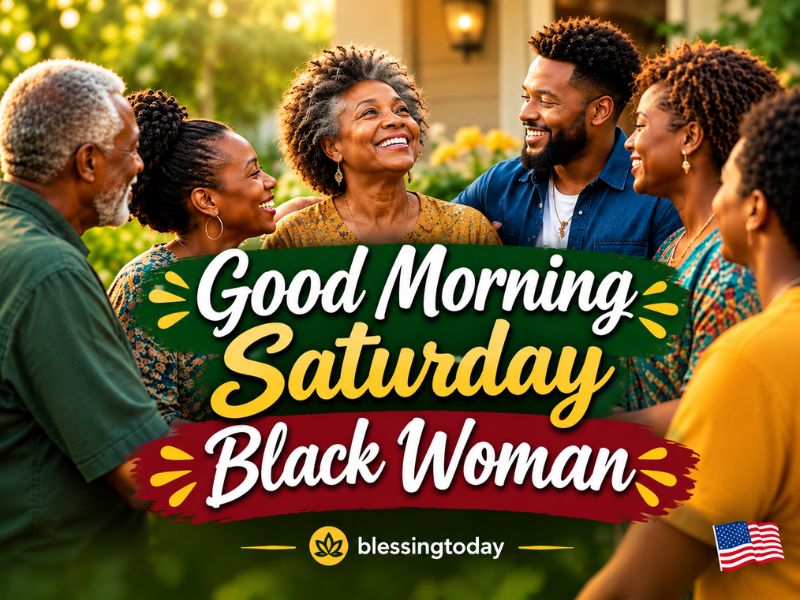 Good Morning Saturday Black Woman