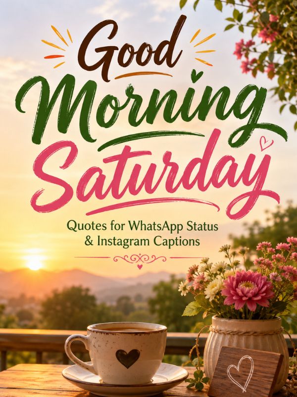 Good Morning Saturday Quotes for WhatsApp Status & Instagram Captions