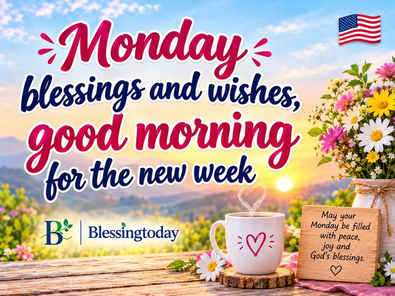 Monday blessings and wishes, good morning for the new week