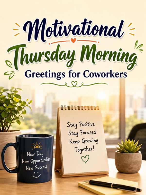 Motivational Thursday Morning Greetings for Coworkers