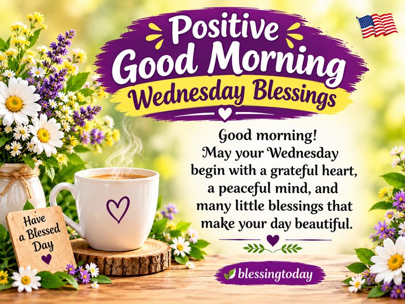 Positive good morning wednesday blessings