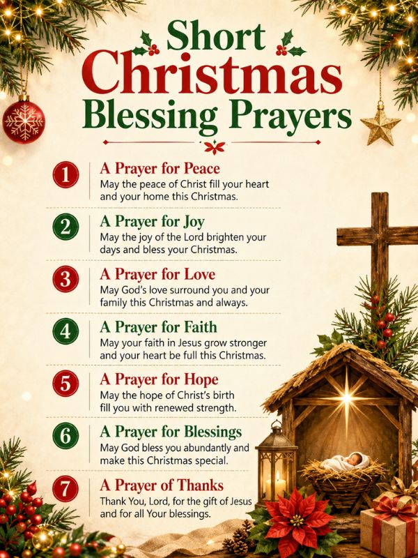 Short Christmas Blessing Prayers