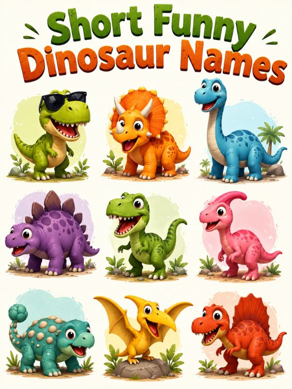 Short Funny Dinosaur Names
