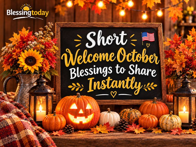 Short Welcome October Blessings to Share Instantly