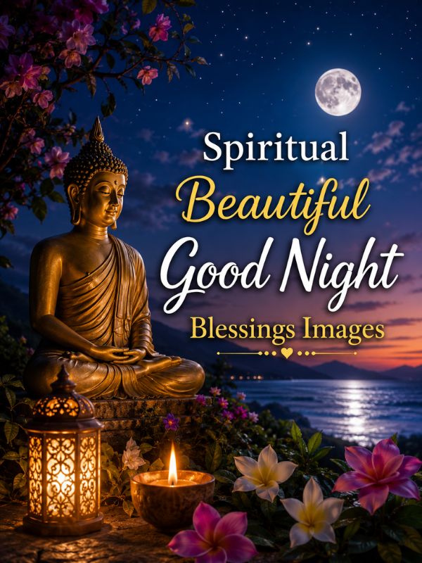 Spiritual Beautiful Good Night Blessings Images