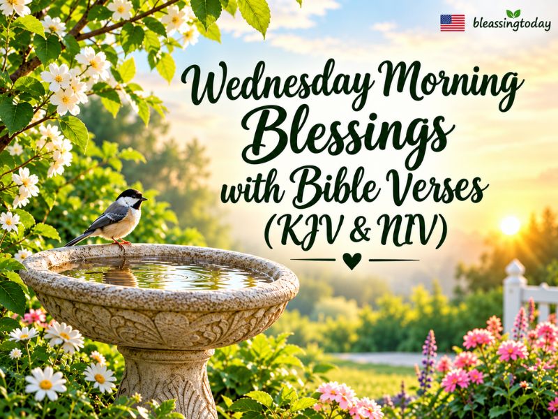 Wednesday Morning Blessings with Bible Verses (KJV & NIV)