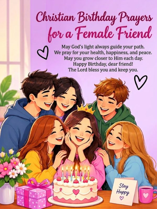 Christian Birthday Prayers for a Female Friend