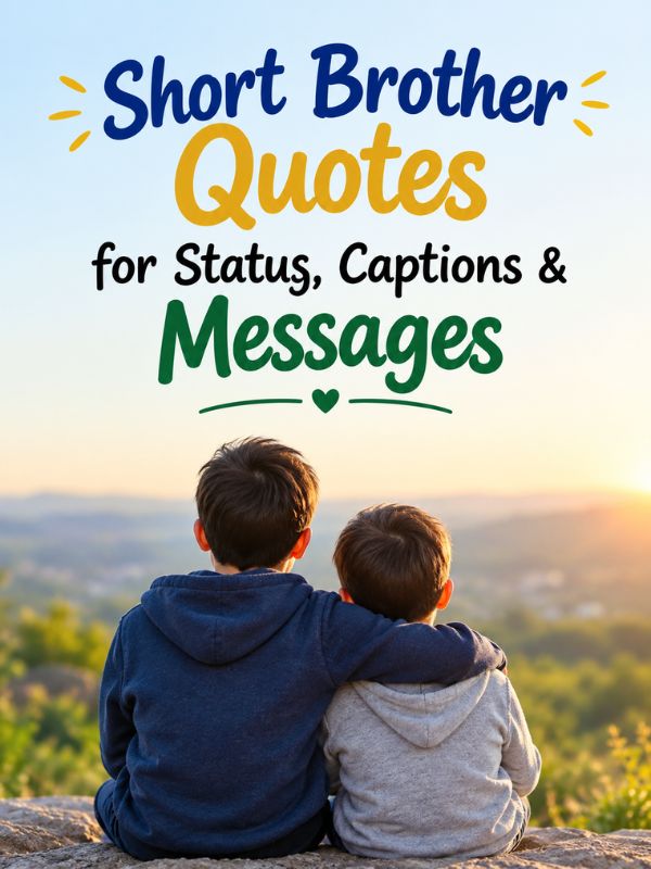 Short Brother Quotes for Status, Captions & Messages