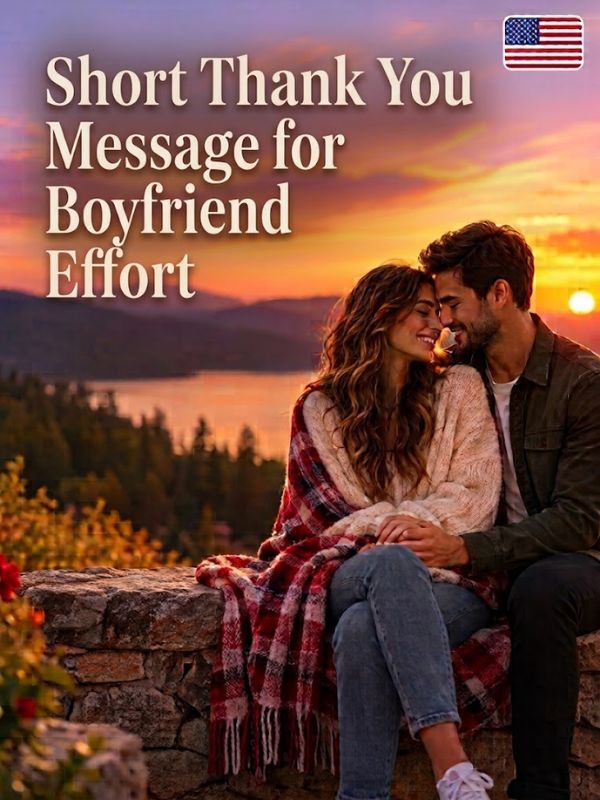 Short Thank You Message for Boyfriend Effort