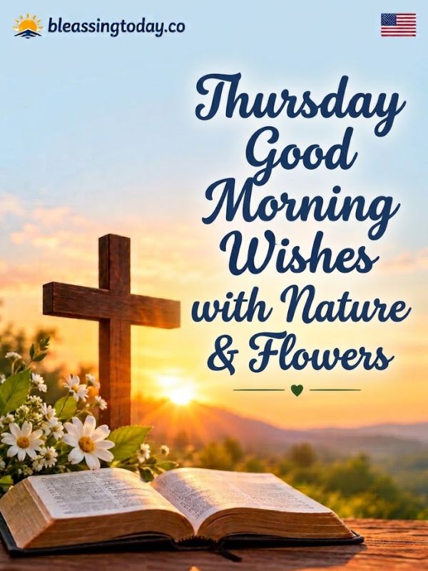 Thursday Good Morning Wishes with Nature & Flowers